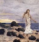 Pierre Cecile Puvis de Chavannes Woman By The Sea painting